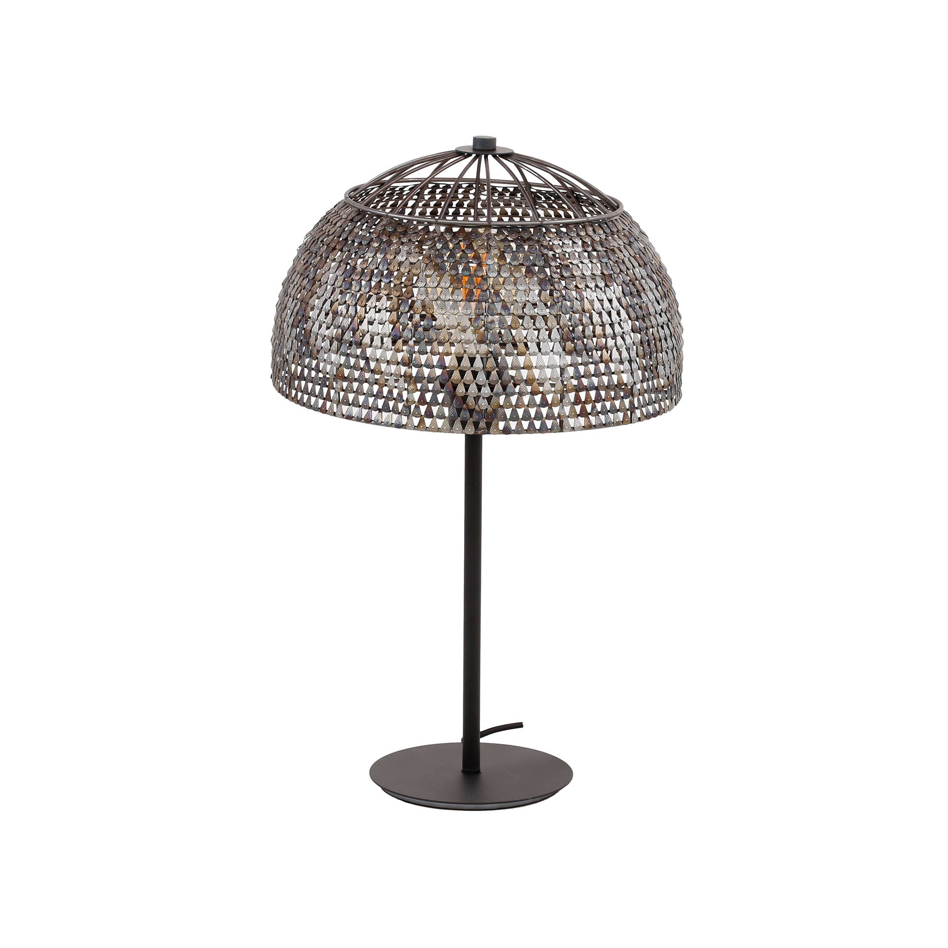 Tafellamp Armor Open | 1-lichts | Zwart bruin