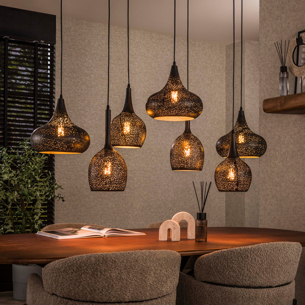 Hanglamp Zip | 7-Lichts | Artic zwart
