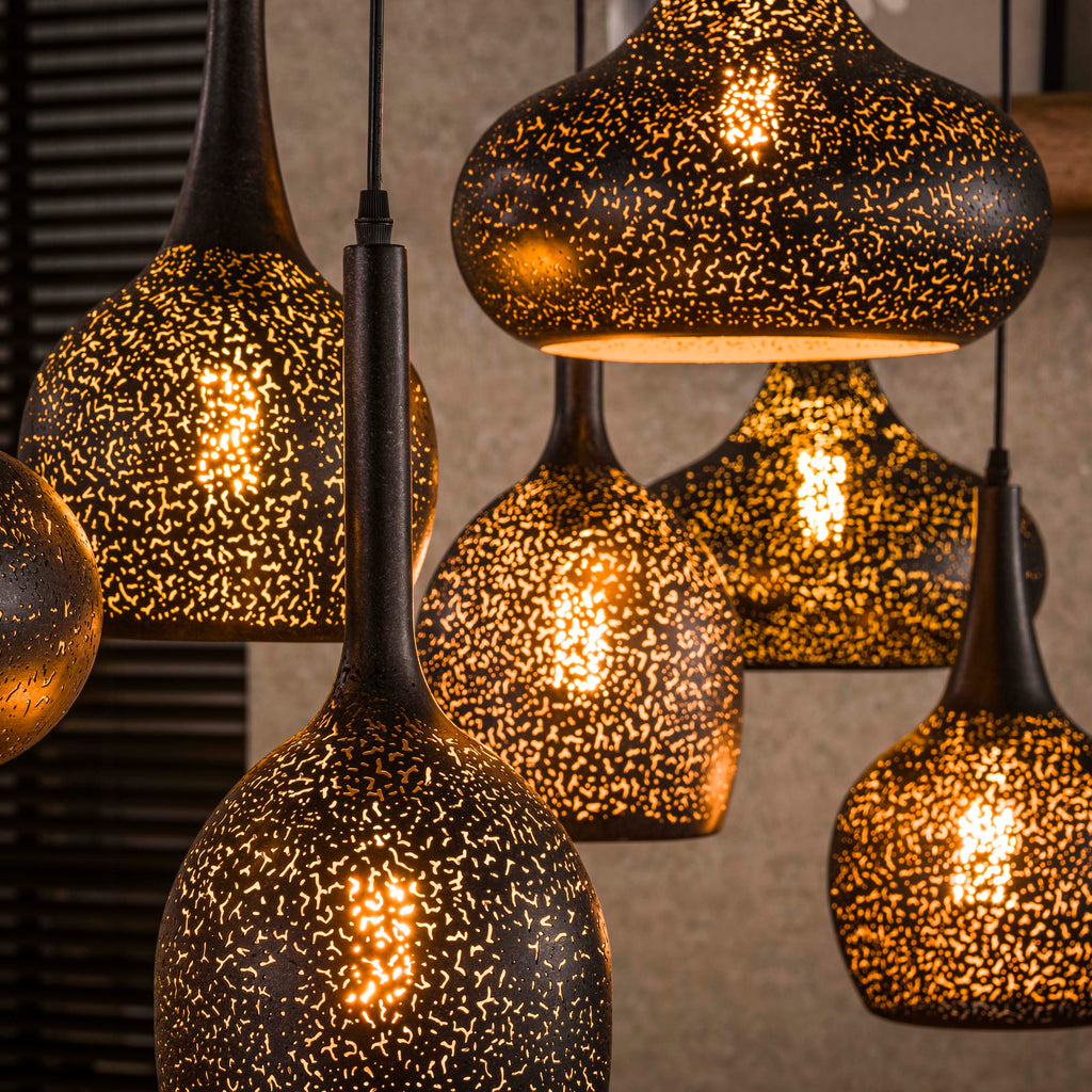 Hanglamp Zip | 7-Lichts | Artic zwart