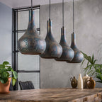 Hanglamp Punch Cone | 4-Lichts | Zwart bruin