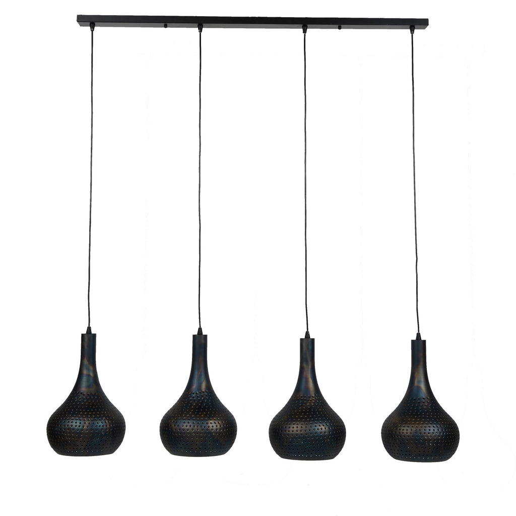 Hanglamp Punch Cone | 4-Lichts | Zwart bruin