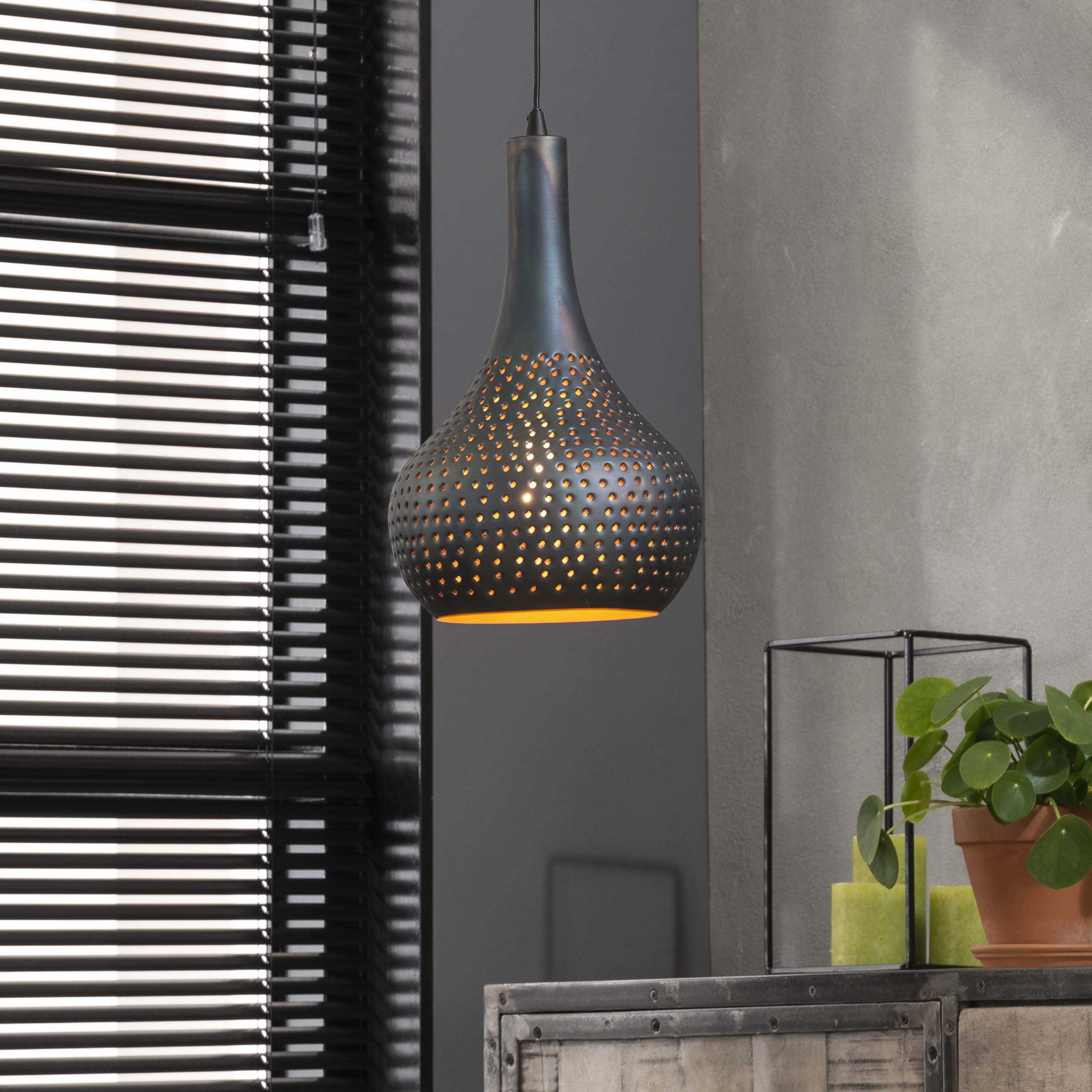 Hanglamp Punch Cone | 1-Lichts | Zwart bruin