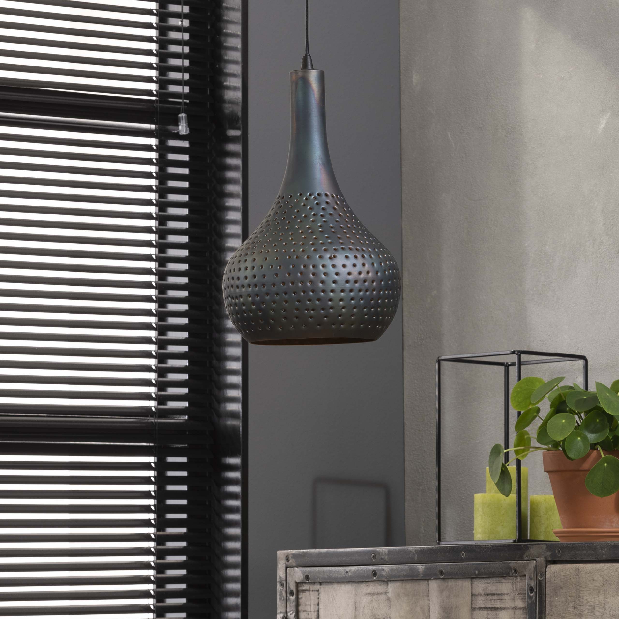 Hanglamp Punch Cone | 1-Lichts | Zwart bruin