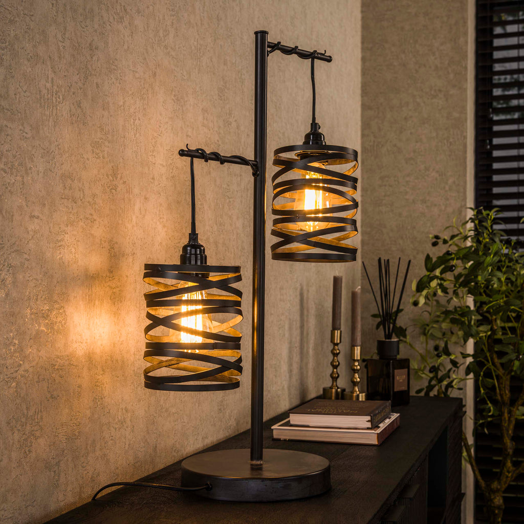 Tafellamp Spindle | 2-Lichts | Slate Grey