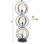 Vloerlamp Turn Around | 3-Lichts | Charcoal