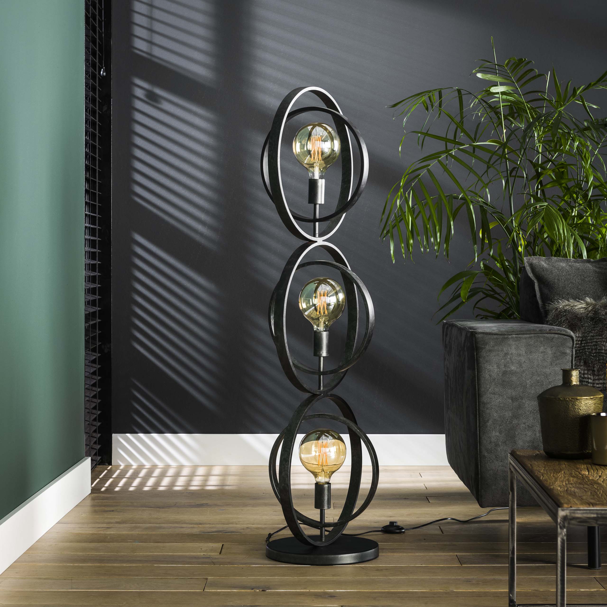 Vloerlamp Turn Around | 3-Lichts | Charcoal
