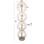 Vloerlamp Turn Around 4-lichts | Beige