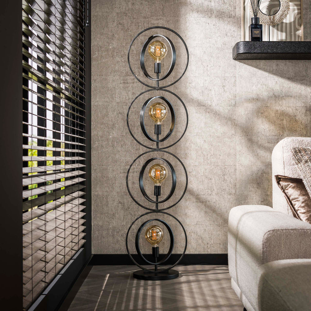 Vloerlamp Turn Around | 4-lichts | Charcoal