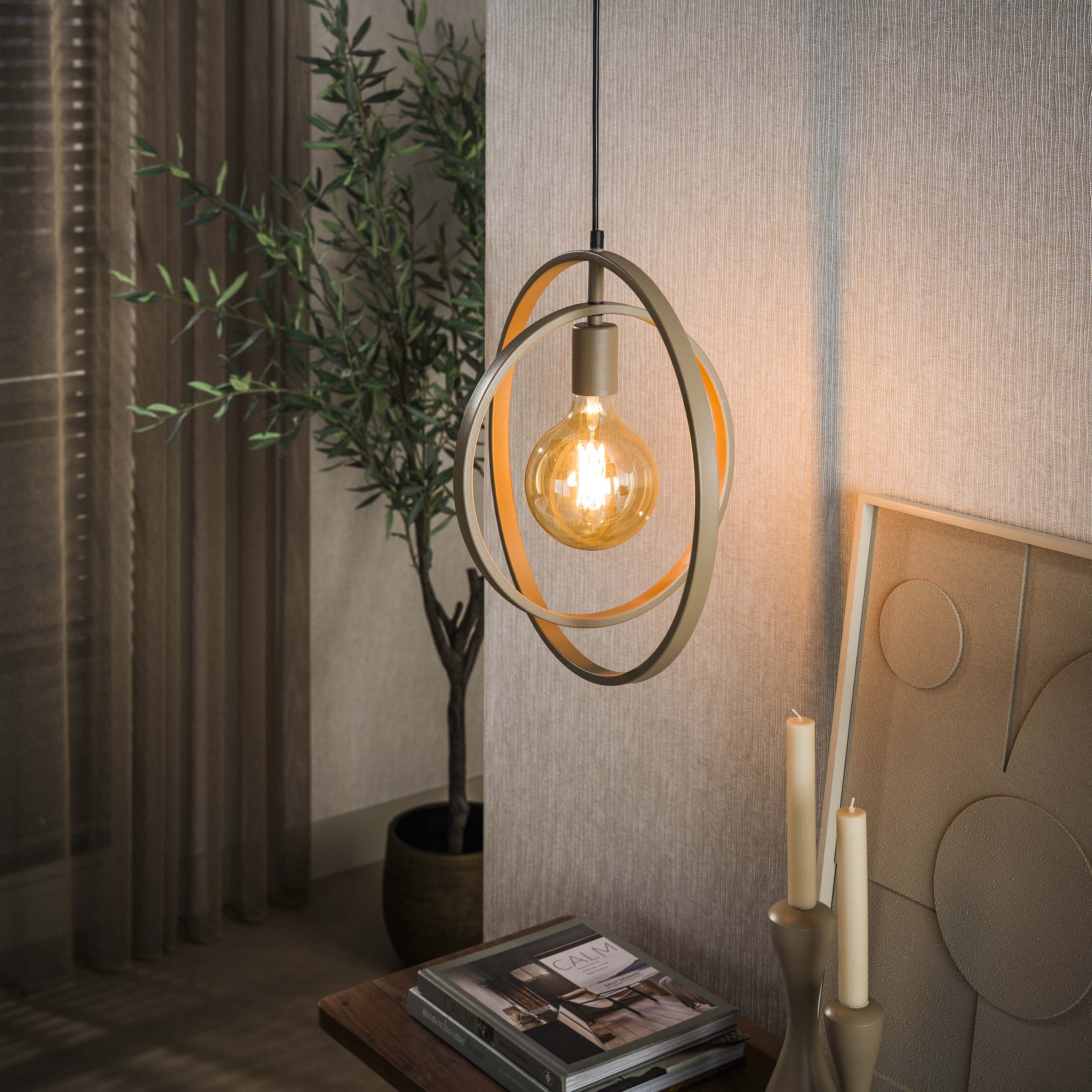 Hanglamp Turn Around | 1-Lichts | Beige