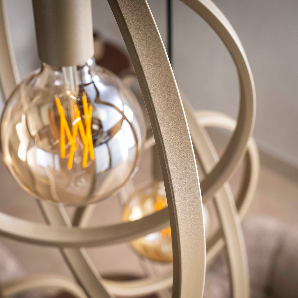 Hanglamp Turn Around | 3-Lichts | Getrapt | Beige