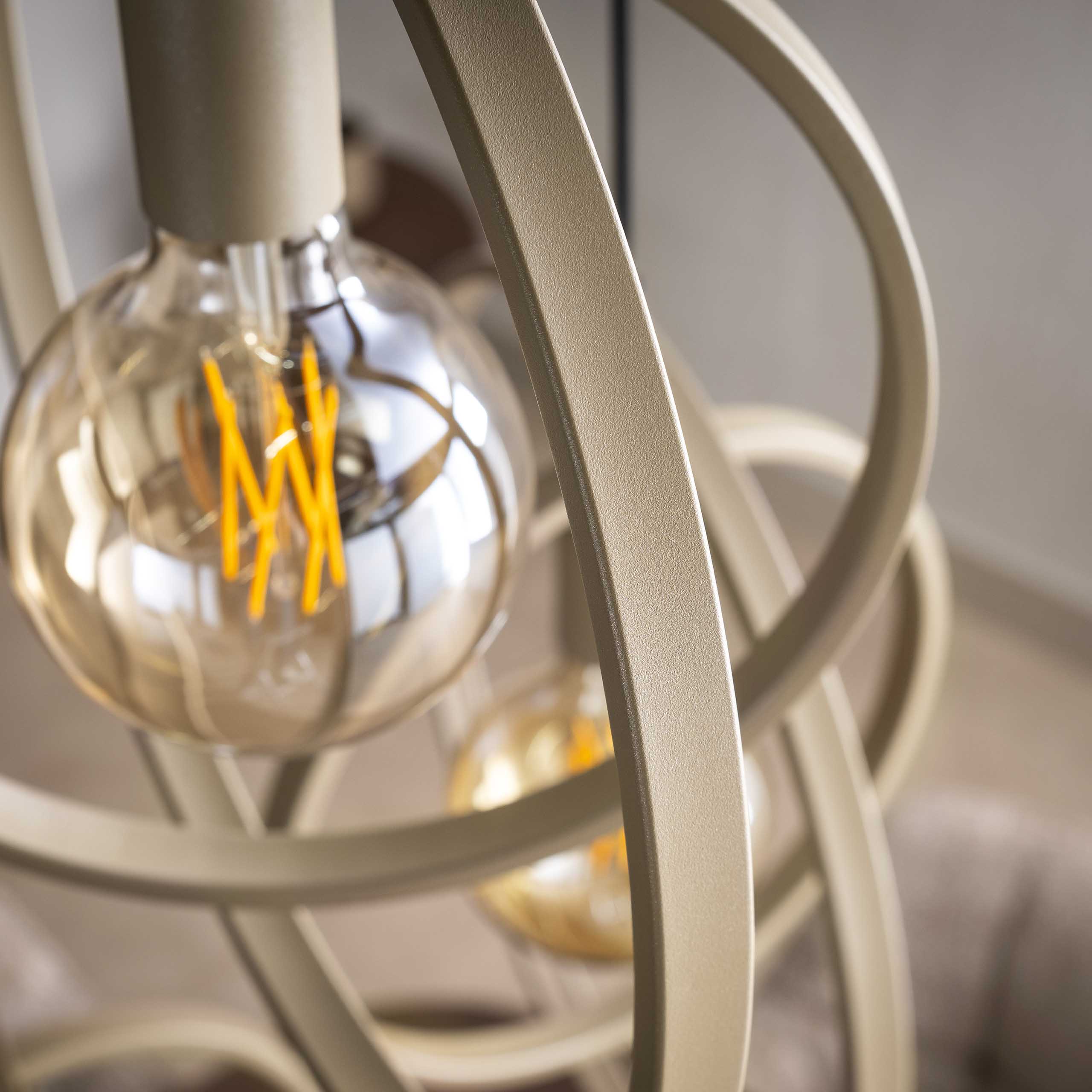 Hanglamp Turn Around | 3-Lichts | Getrapt | Beige