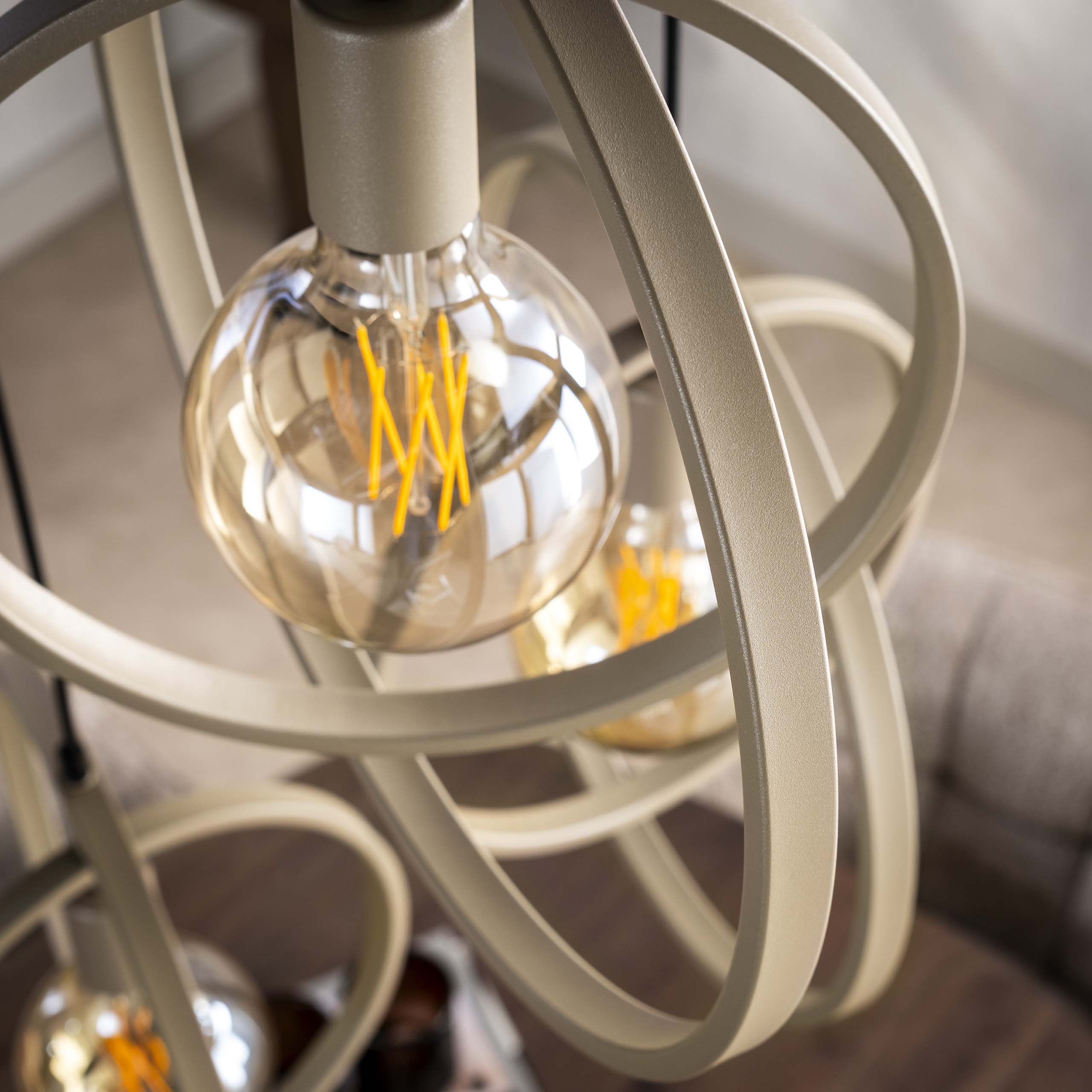 Hanglamp Turn Around | 3-Lichts | Getrapt | Beige
