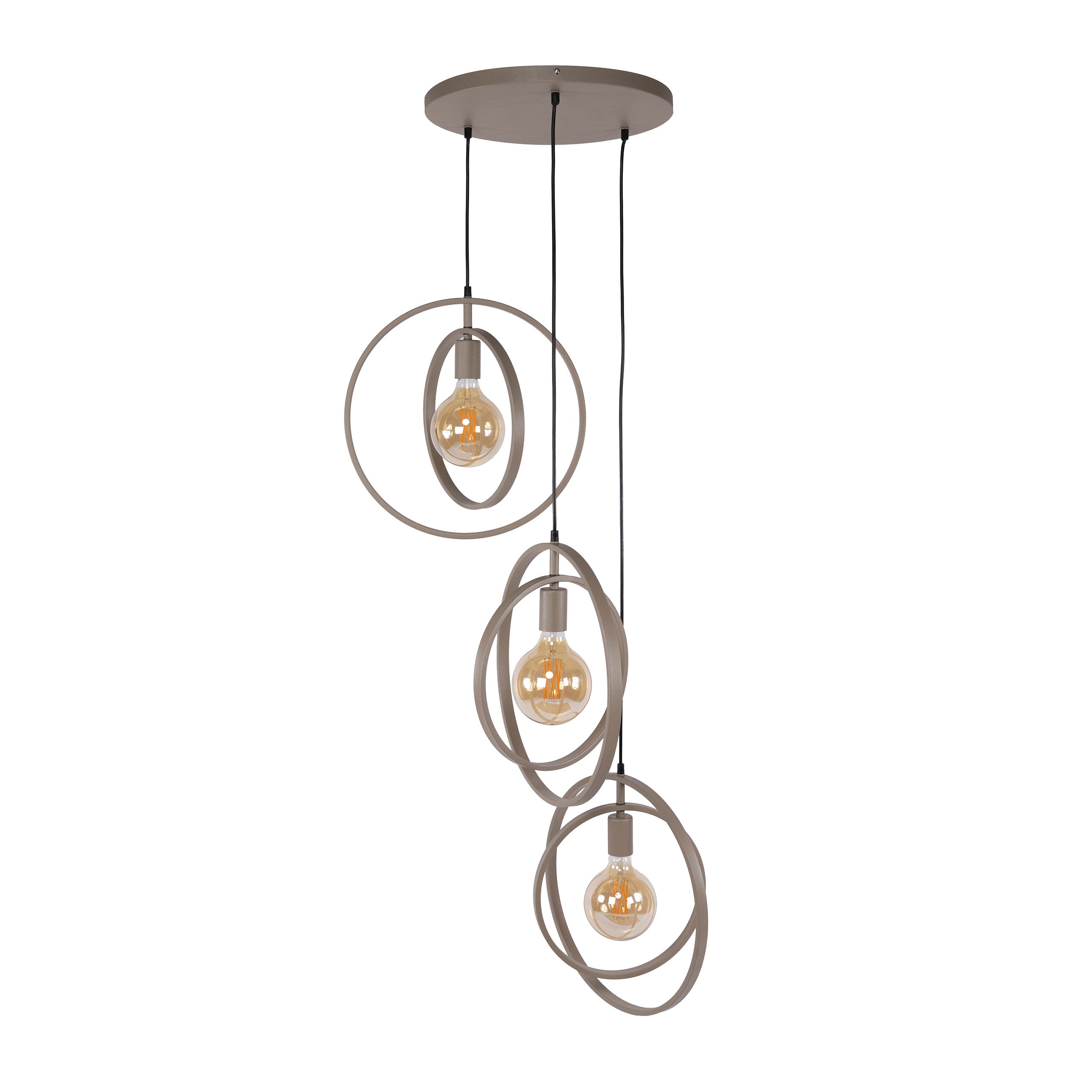 Hanglamp Turn Around | 3-Lichts | Getrapt | Beige
