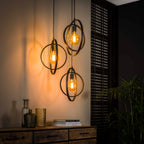 Hanglamp Turn Around getrapt | 3-Lichts | Charcoal