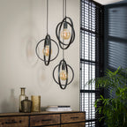 Hanglamp Turn Around getrapt | 3-Lichts | Charcoal