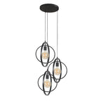 Hanglamp Turn Around getrapt | 3-Lichts | Charcoal