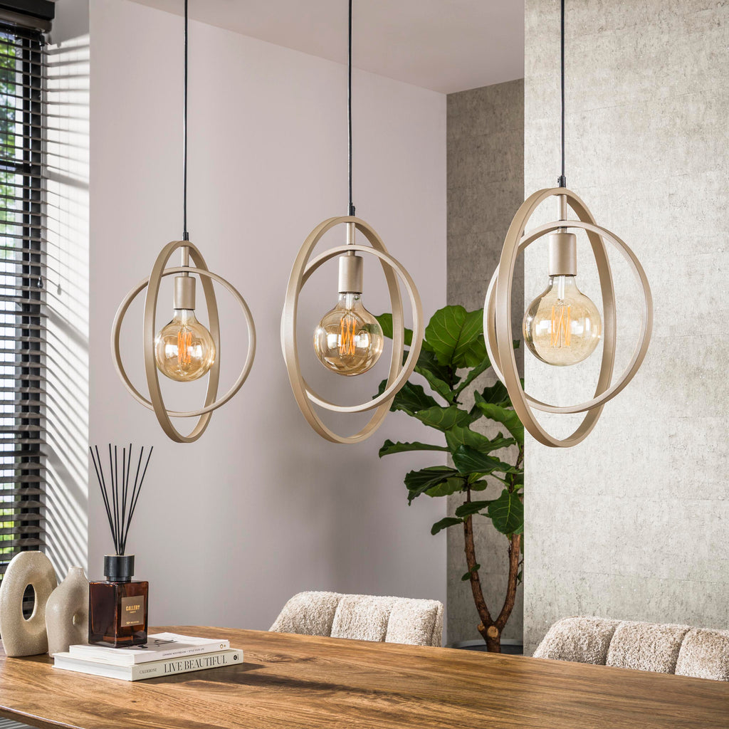 Hanglamp Turn Around | 3-Lichts | Beige