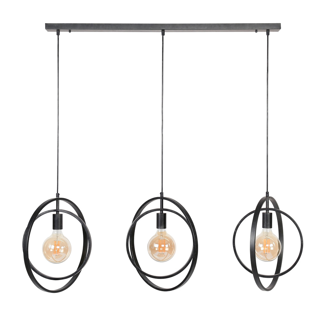 Hanglamp Turn Around | 3-Lichts | Charcoal