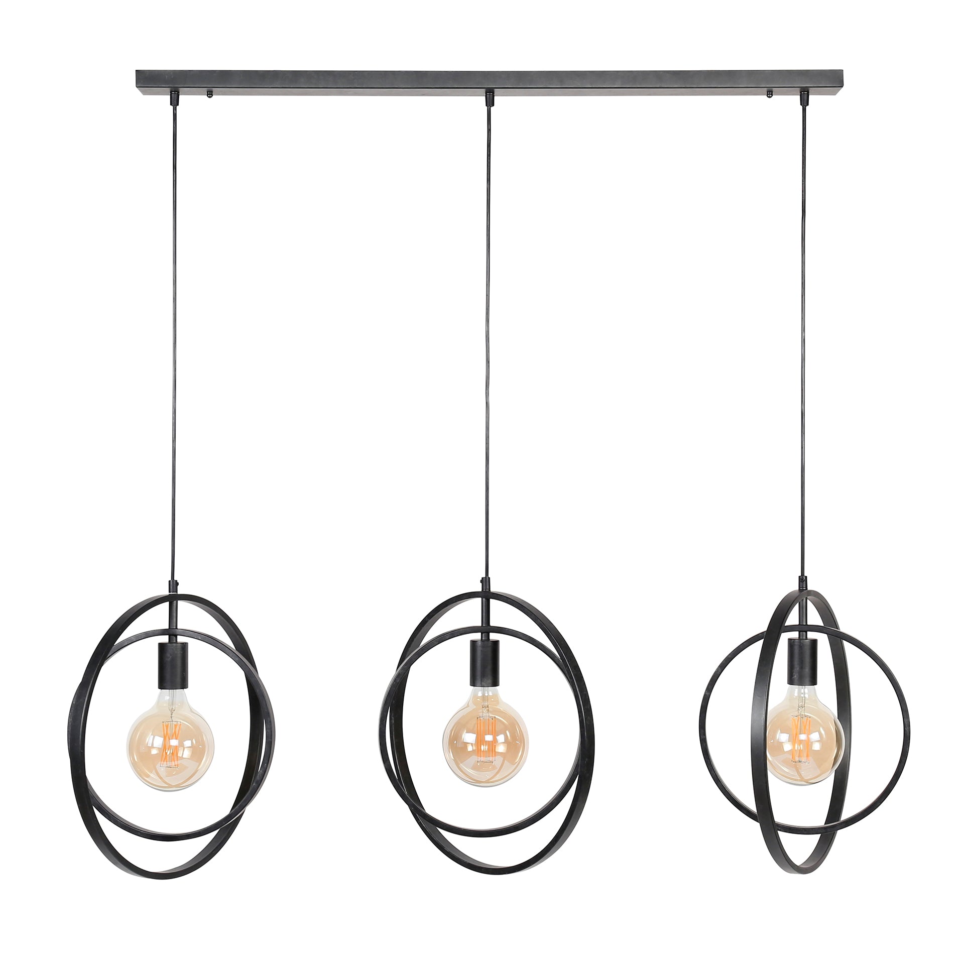Hanglamp Turn Around | 3-Lichts | Charcoal