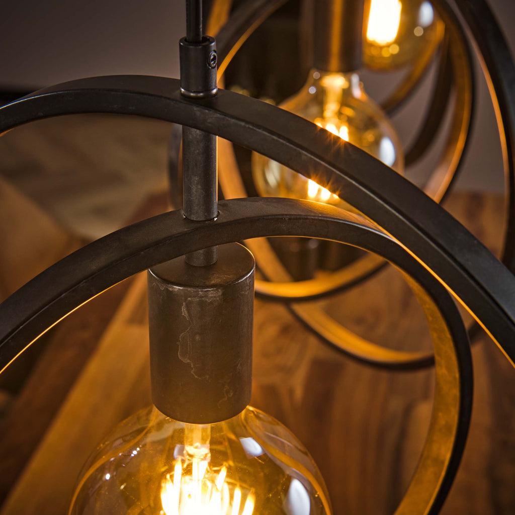 Hanglamp Turn Around | 3-Lichts | Charcoal
