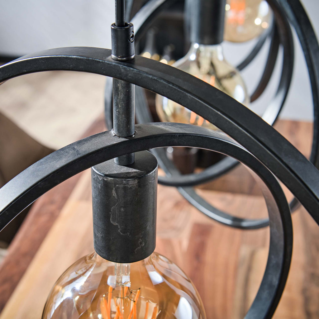 Hanglamp Turn Around | 3-Lichts | Charcoal