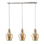 Hanglamp Glass Cone | 3-Lichts | Oud zilver