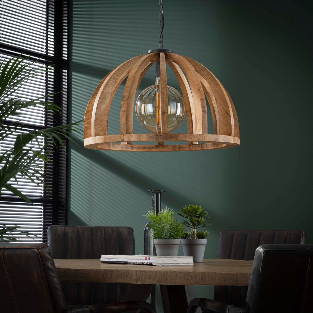 Hanglamp Orba | 1-Lichts | Massief mango Ø60