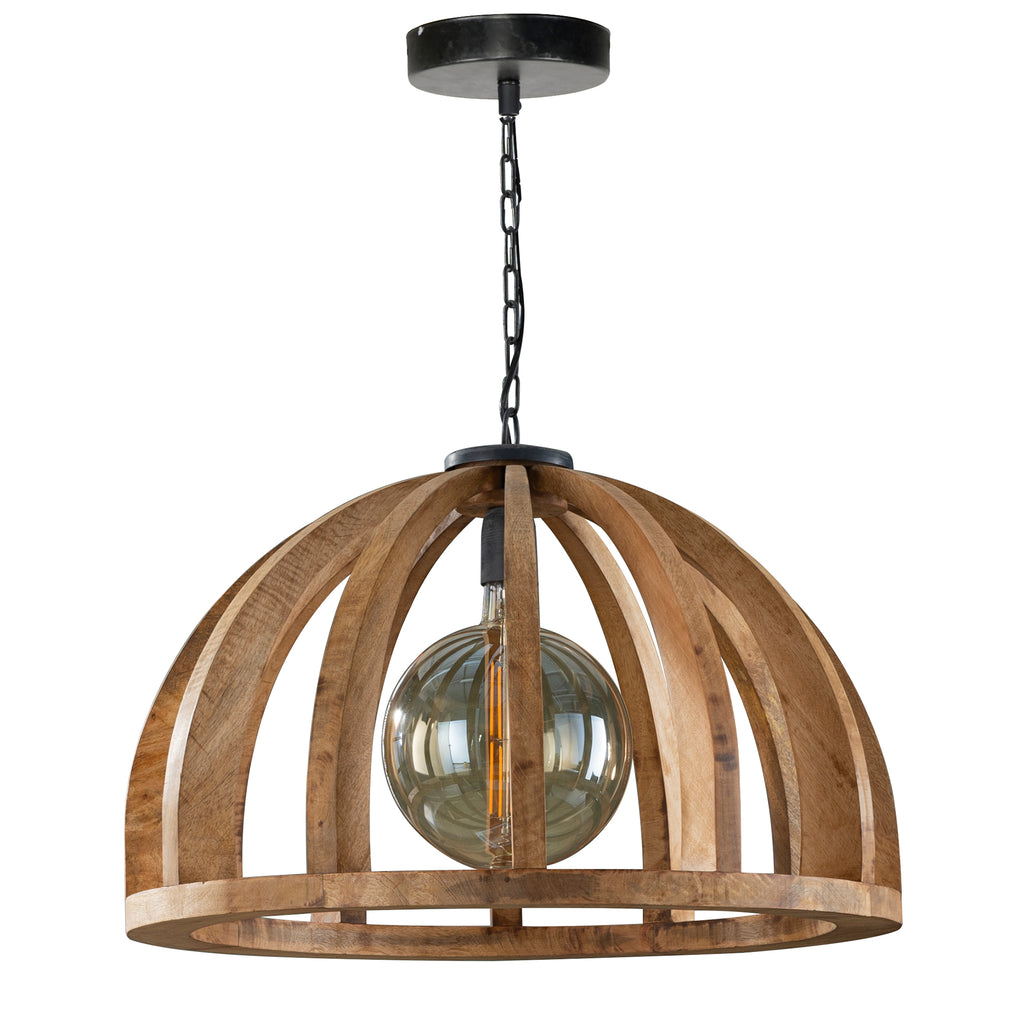 Hanglamp Orba | 1-Lichts | Massief mango Ø60