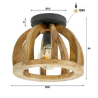 Plafondlamp Orba | 1-Lichts | Massief mango naturel