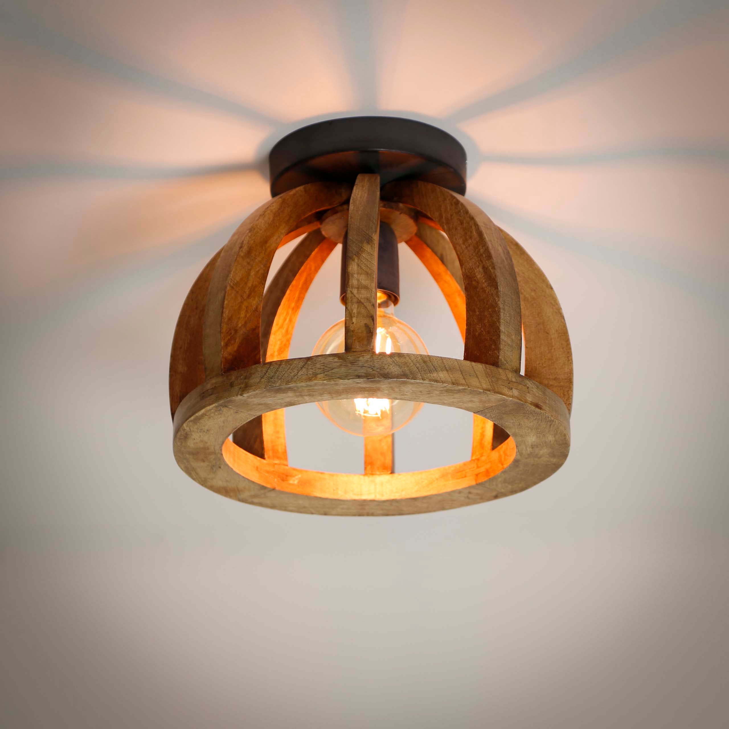 Plafondlamp Orba | 1-Lichts | Massief mango naturel