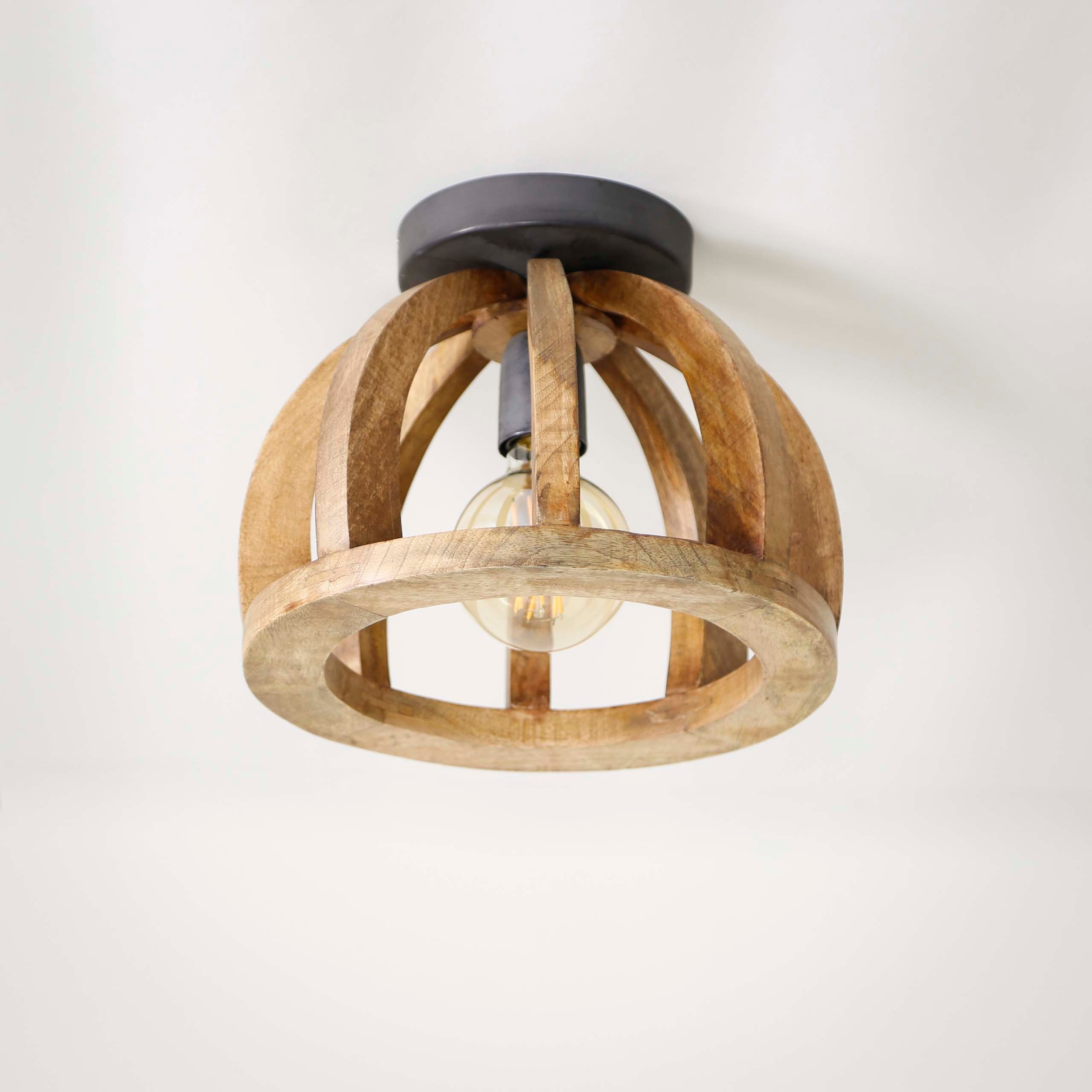 Plafondlamp Orba | 1-Lichts | Massief mango naturel