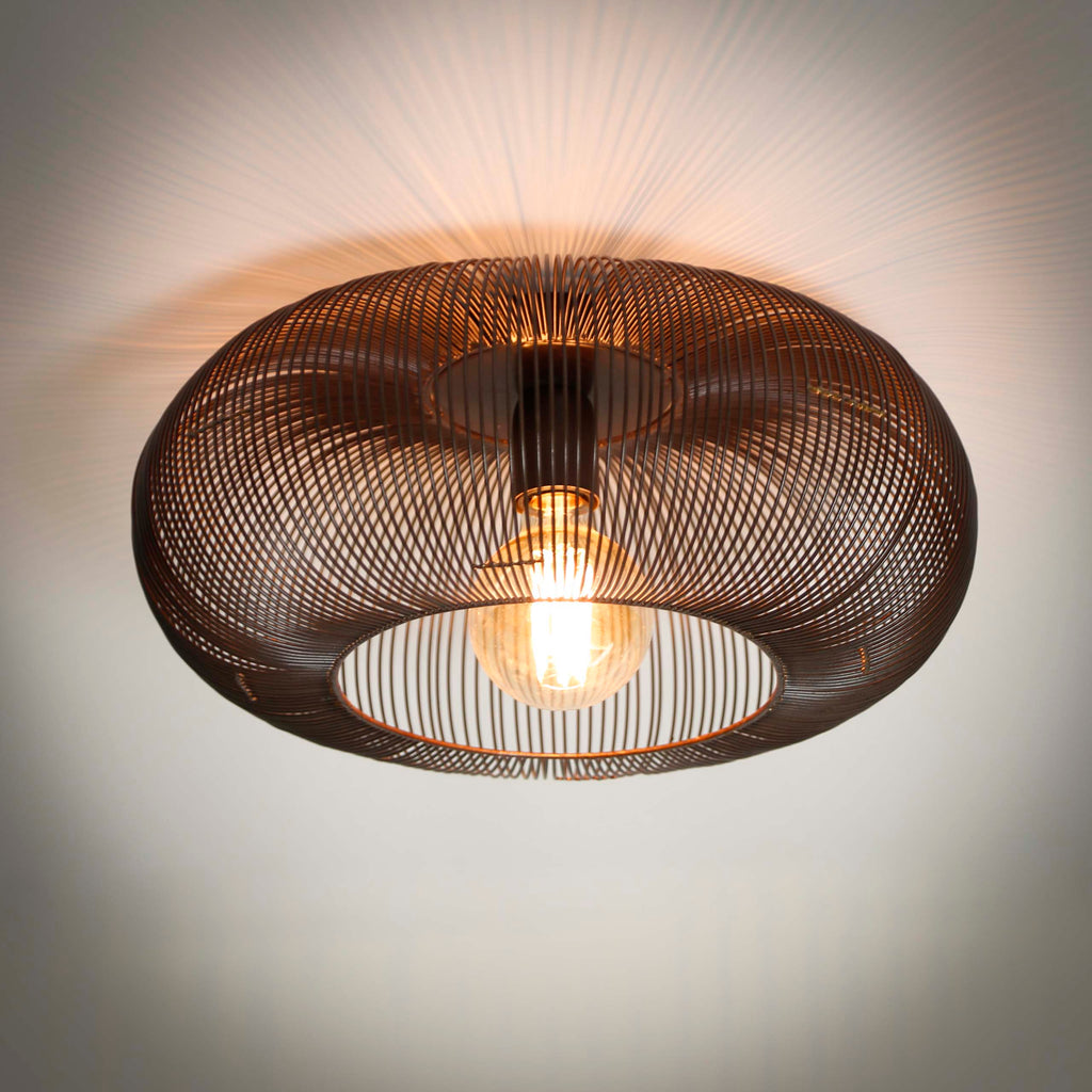 Plafondlamp Copper Twist | 1-Lichts | Zwart nikkel