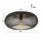Plafondlamp Copper Twist | 1-Lichts | Zwart nikkel