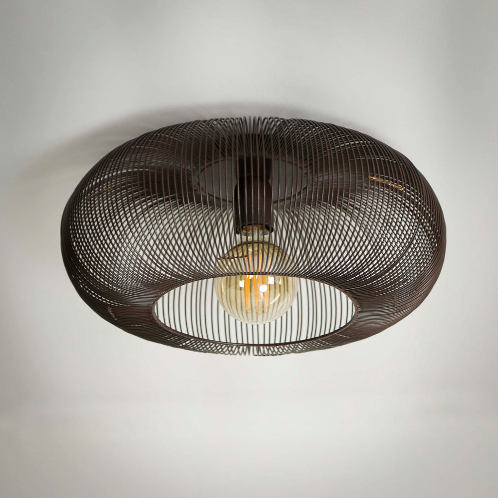 Plafondlamp Copper Twist | 1-Lichts | Zwart nikkel