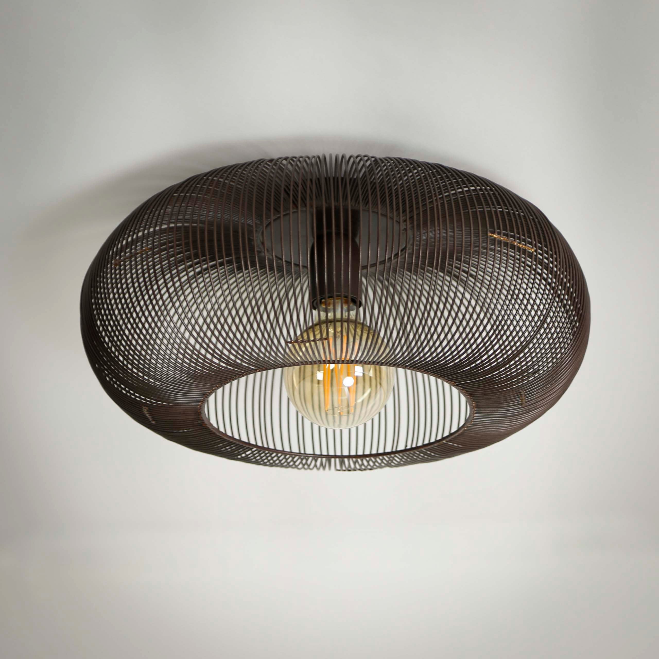 Plafondlamp Copper Twist | 1-Lichts | Zwart nikkel