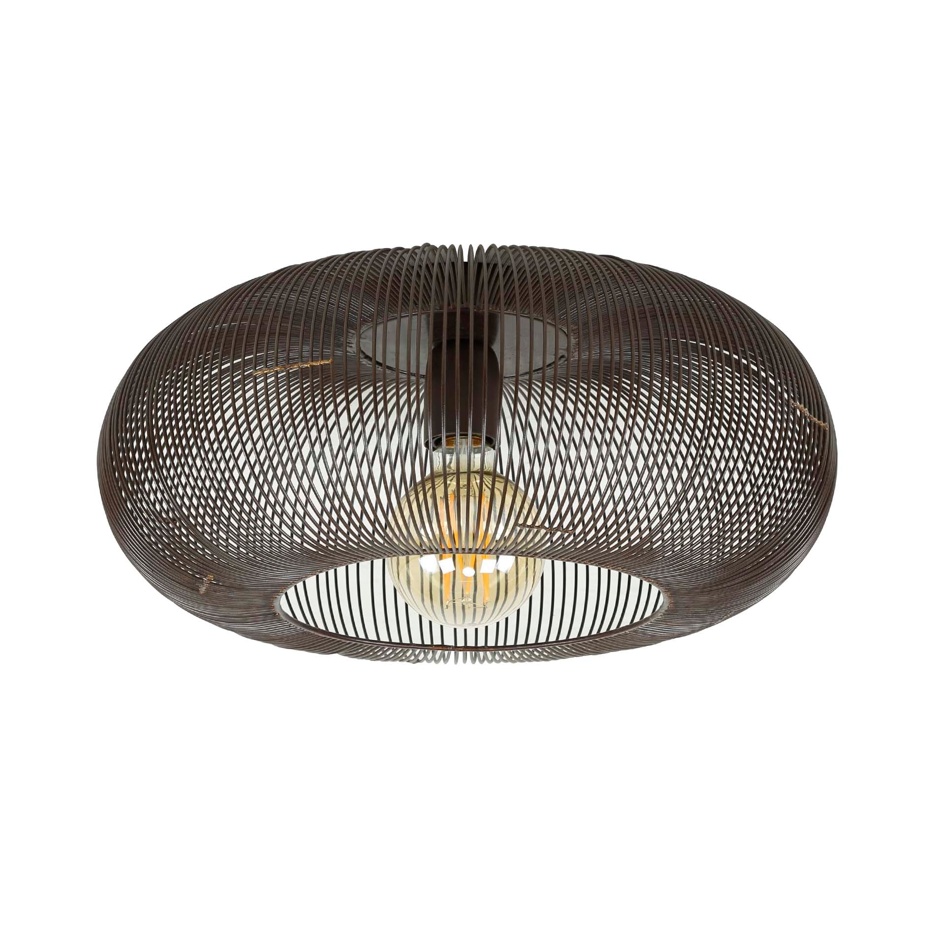 Plafondlamp Copper Twist | 1-Lichts | Zwart nikkel
