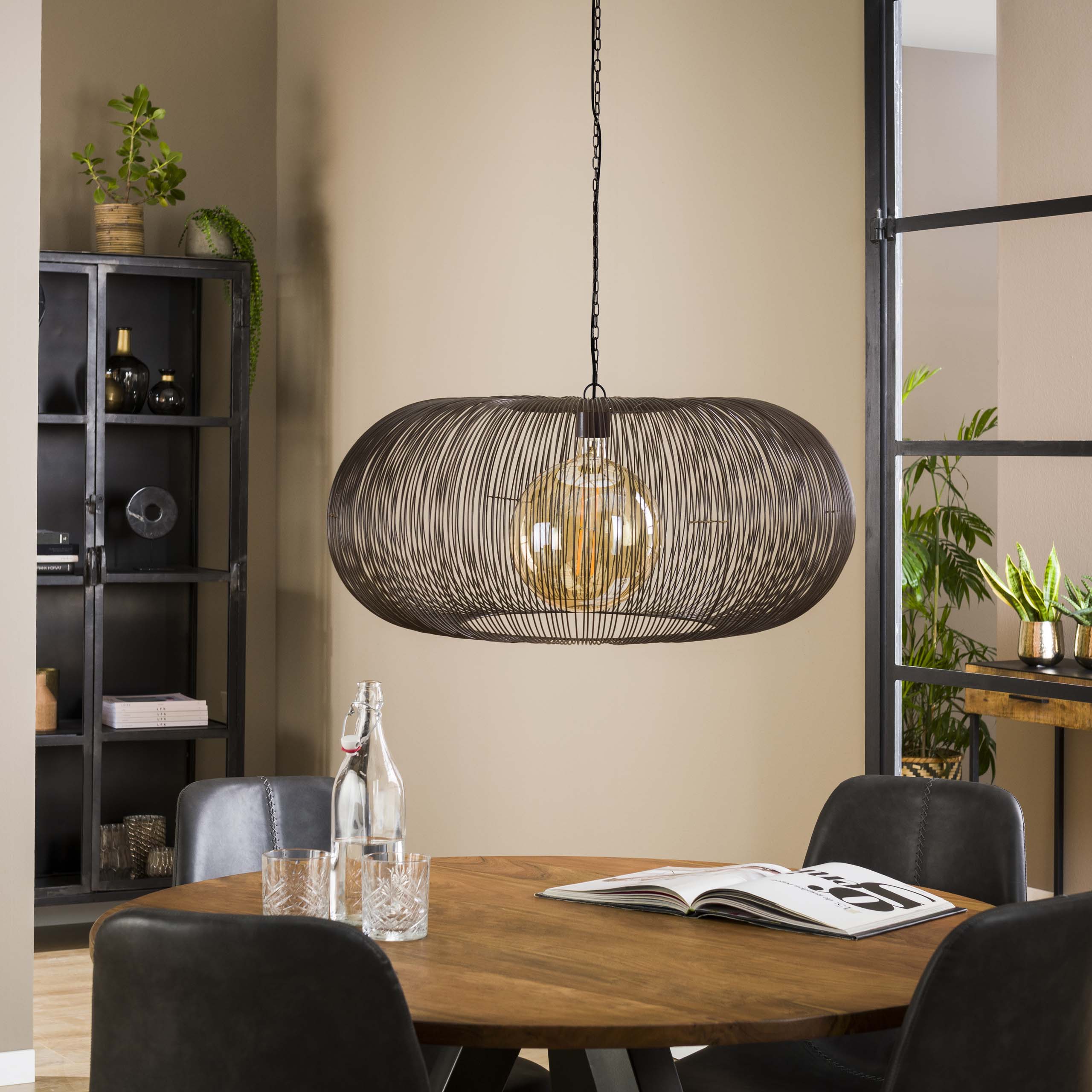 Hanglamp Copper Twist | 1-Lichts | Ø70 | Zwart nikkel