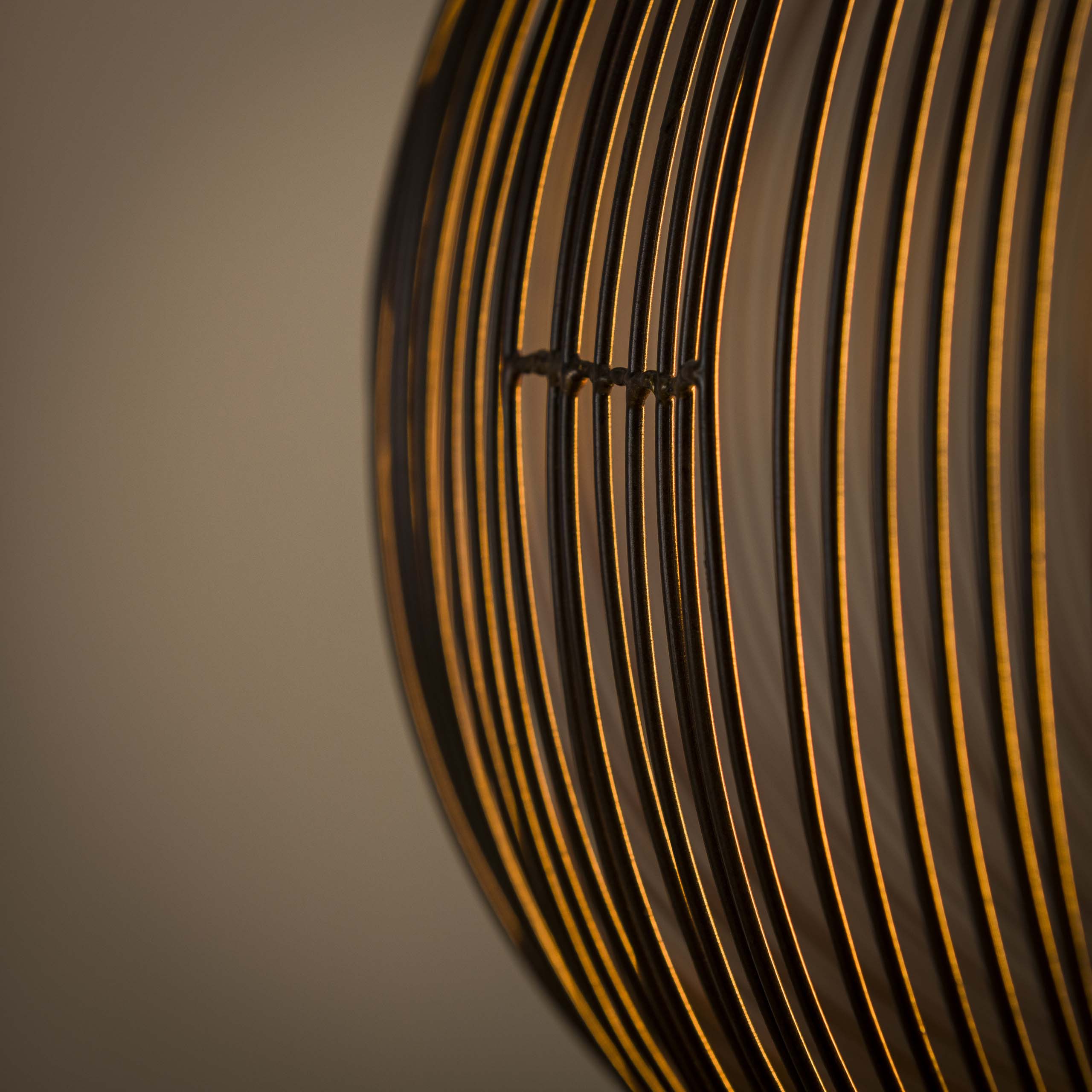 Hanglamp Copper Twist | 1-Lichts | Ø70 | Zwart nikkel