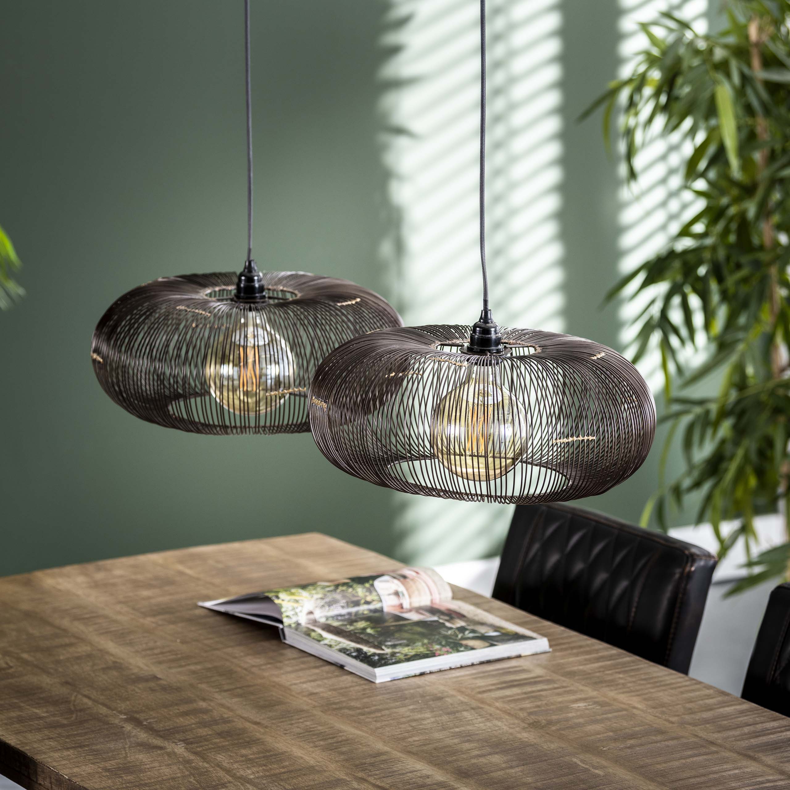 Hanglamp Copper Twist | 2-Lichts | Zwart nikkel