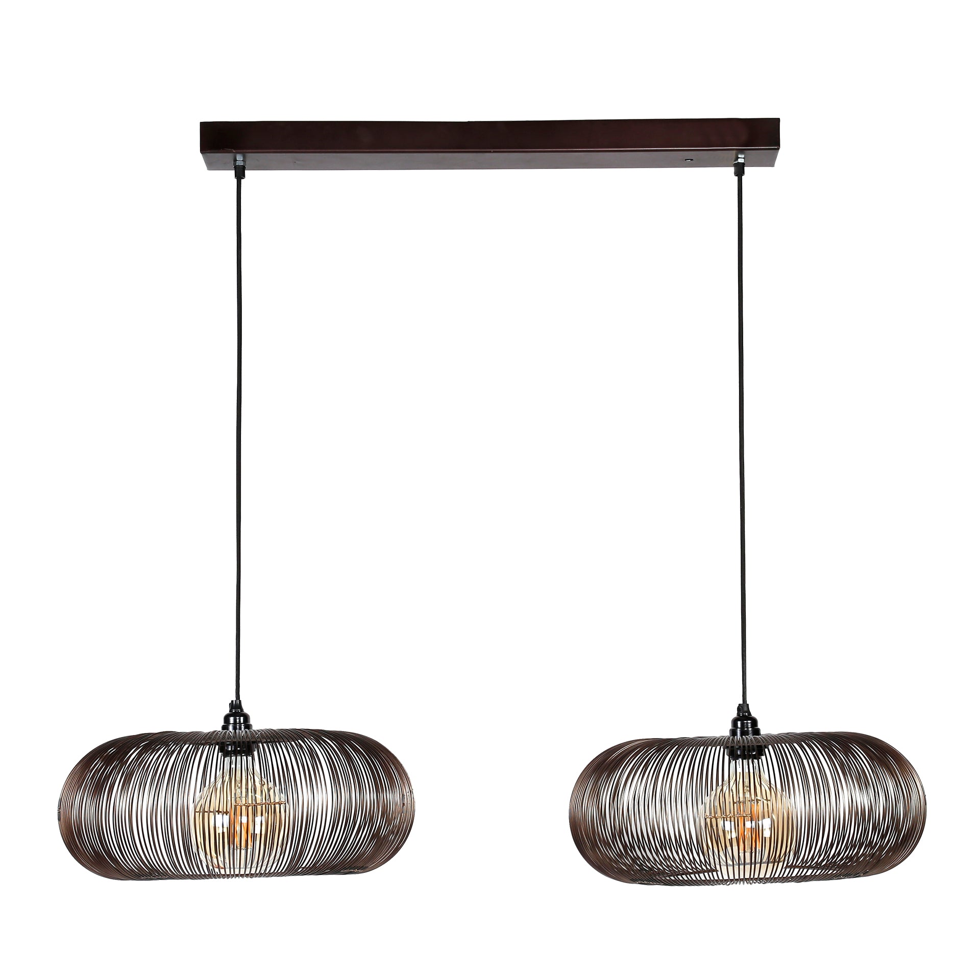 Hanglamp Copper Twist | 2-Lichts | Zwart nikkel