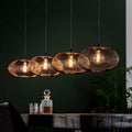Hanglamp Copper Twist | 4-Lichts | Zwart Nikkel