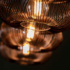 Hanglamp Copper Twist | 4-Lichts | Zwart Nikkel