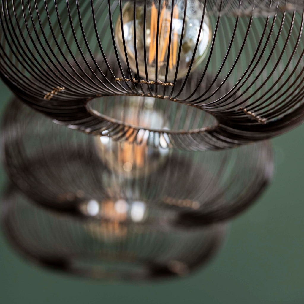 Hanglamp Copper Twist | 4-Lichts | Zwart Nikkel