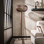 Vloerlamp Copper Twist | 1-Lichts | Zwart nikkel
