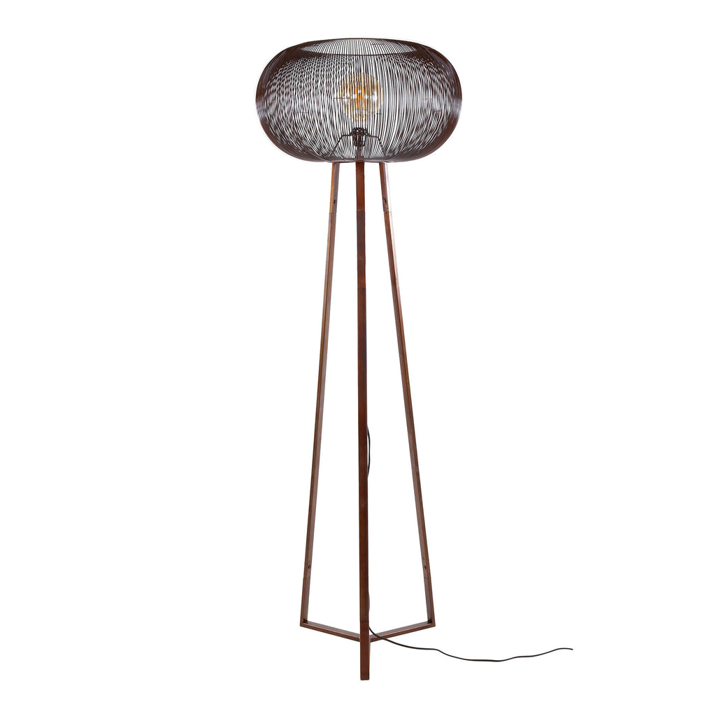 Vloerlamp Copper Twist | 1-Lichts | Zwart nikkel