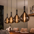 Hanglamp Smoke Drop | 4-Lichts | Artic zwart