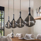 Hanglamp Smoke Drop | 4-Lichts | Artic zwart