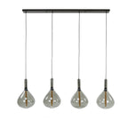Hanglamp Smoke Drop | 4-Lichts | Artic zwart