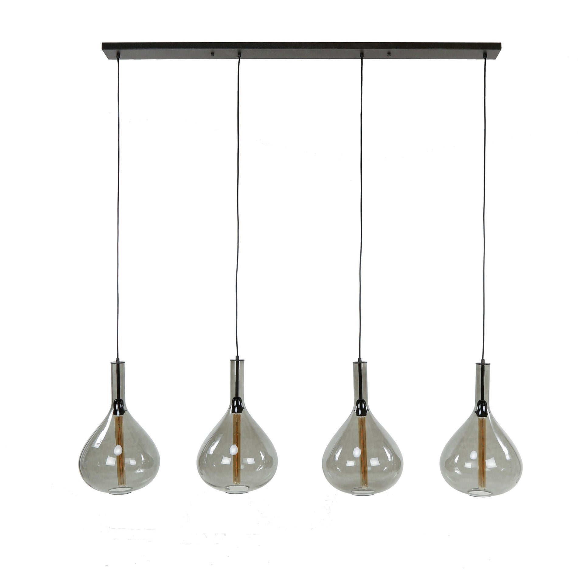 Hanglamp Smoke Drop | 4-Lichts | Artic zwart