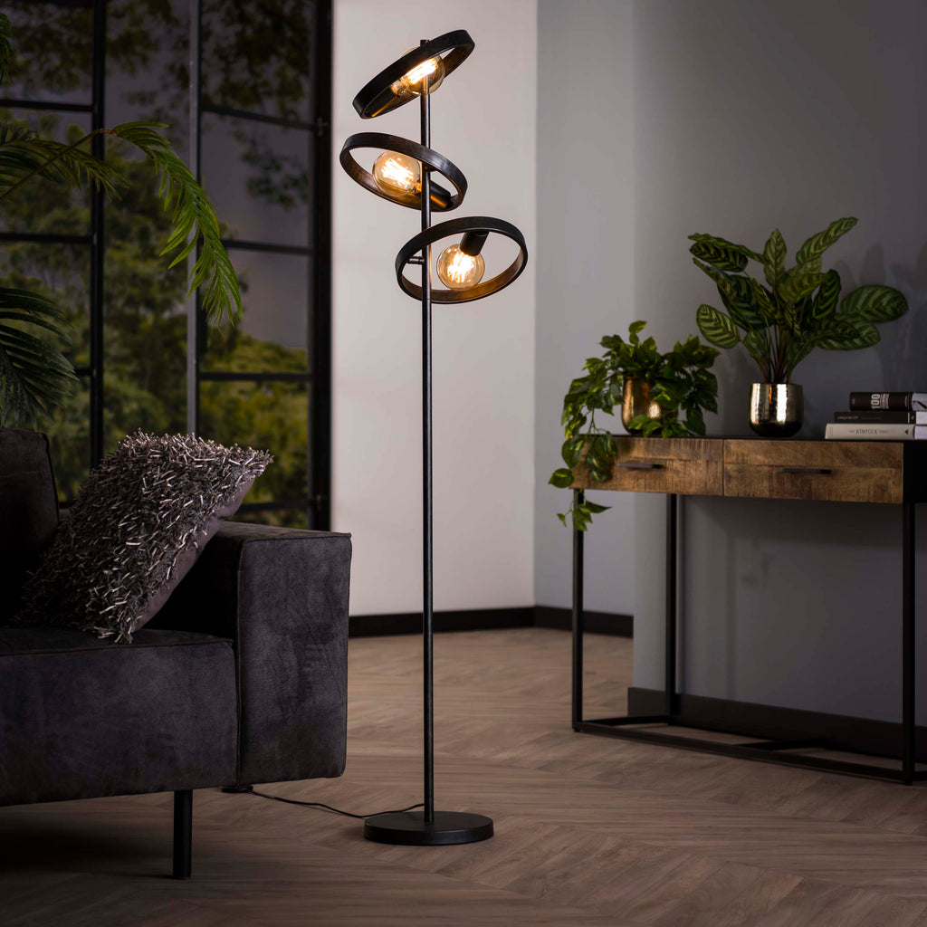 Vloerlamp Hover | 3-Lichts | Charcoal
